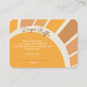 Boho Little ray of Sunshine Baby Shower Diaper エンクロージャーカード (正面)