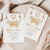 Boho Llama mamma子供部屋モバイル赤ちゃんシャワー 招待状