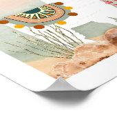 Boho Llama Nursery Poster ポスター (角)