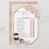 Boho Love醸造ブライダルシャワー彼は彼女と言った (正面/裏面)