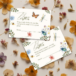 Boho Love Bug虫虫トンボの赤ちゃんシャワー エンクロージャーカード