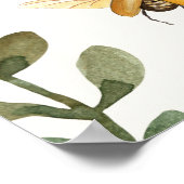 Boho Love Bug虫虫トンボの赤ちゃんシャワー ポスター (角)