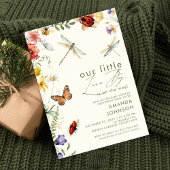 Boho Love Bug Insects Dragonfly baby shower  招待状