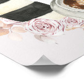 Boho Love is Brewingブライダルシャワーウェルカムサイン ポスター (角)