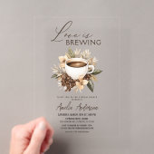 Boho Love is Brewing ブライダルシャワー アクリル招待状 (インサイチュ (ポータブル))