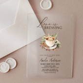 Boho Love is Brewing ブライダルシャワー アクリル招待状
