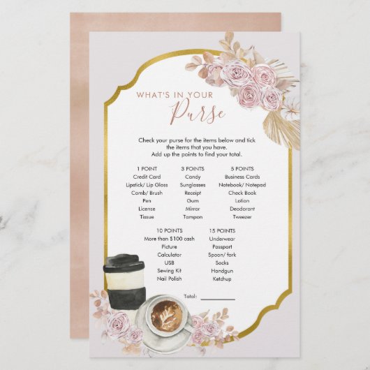 Boho Love is brewing What is In Your B巾着ゲーム (正面/裏面)