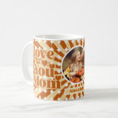 Boho Love You Momフォトマパーソナライズされたザーズの日 コーヒーマグカップ (正面左)