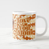 Boho Love You Momフォトマパーソナライズされたザーズの日 ジャンボコーヒーマグカップ (右)