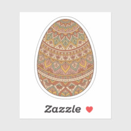 Boho Mandala Easter Egg Earth Tones Aesthetic  シール