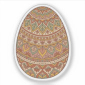 Boho Mandala Easter Egg Earth Tones Aesthetic  シール (正面)