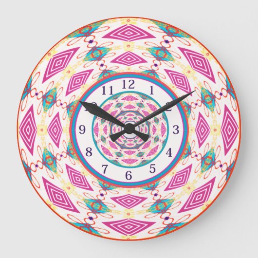 Boho Mandala  Large Clock ラージ壁時計 (正面)
