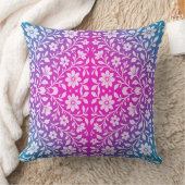 Boho Mandala Pink & Purple throw Pillow クッション (ブランケット)