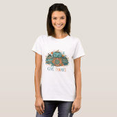 Boho Mandala Pumpkins Give Thanks Thanksgiving Tシャツ (正面フル)