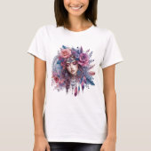 Boho Mandala T-Shirt – Floral Feathers  Tシャツ (正面)