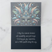 Boho Masquerade Feather Jewel Mask カード (内部)