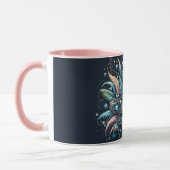 Boho Masquerade Feather Jewel Mask マグカップ (左)