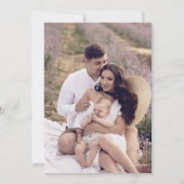 Boho Mauve Photoモダン淡い色の結婚s 招待状 (裏面)