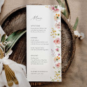 Boho Meadow Wildflower Wedding Menu メニュー