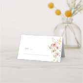 Boho Meadow Wildflower Wedding Place Card プレイスカード (正面)
