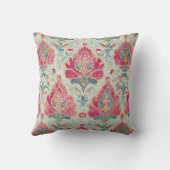 Boho Medallion Pattern Throw Pillow クッション (裏面)