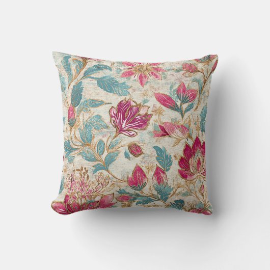 Boho Medallion Throw Pillow クッション (正面)