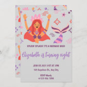 Boho Mermaid Birthday Invitation 招待状 (正面/裏面)