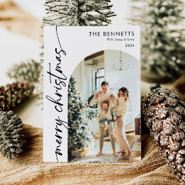 Boho Merryモダン Christmas Archの写真 シーズンカード