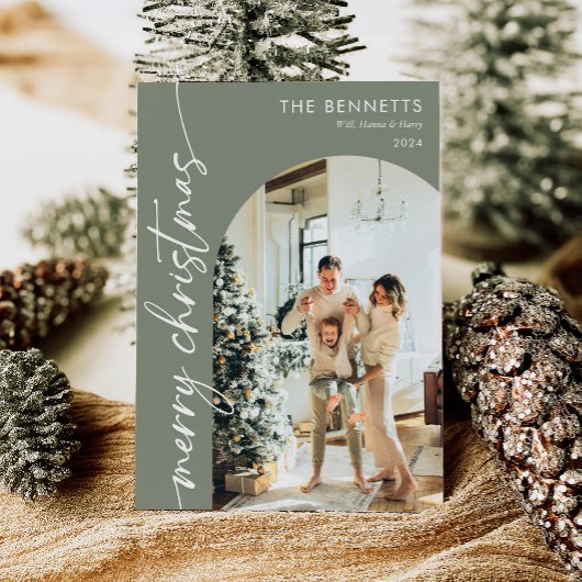 Boho Merryモダン Christmas Archの写真 シーズンカード