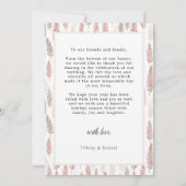 Boho Merry and Married Script Wedding Christmas サンキューカード (裏面)