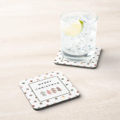 Boho Merry Christmas Trees and Dots Coaster Set コースター (右側)