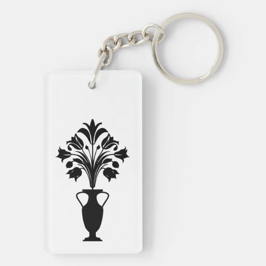 Boho Mid Century Flower Pot キーホルダー (裏面)