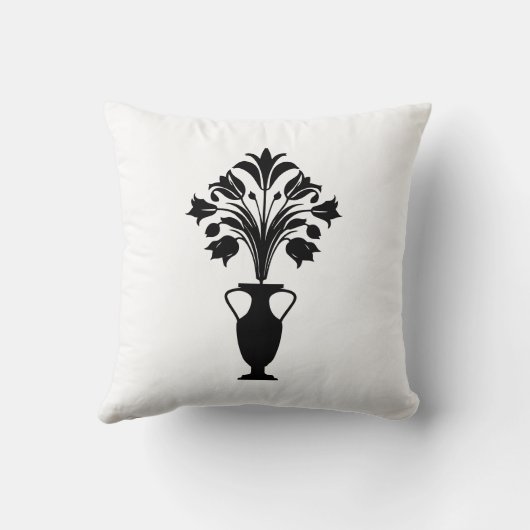 Boho Mid Century Flower Pot クッション (裏面)