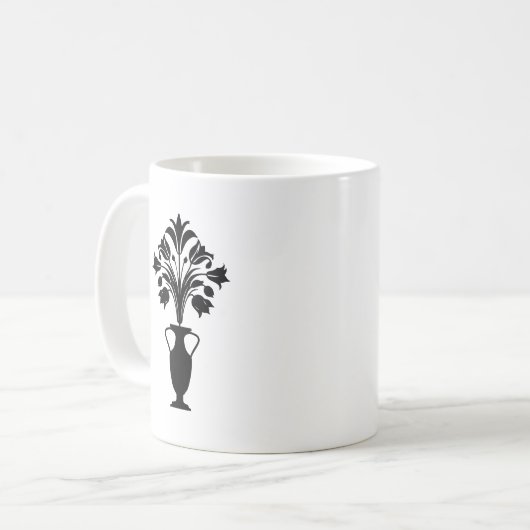 Boho Mid Century Flower Pot コーヒーマグカップ (正面左)