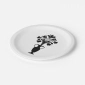 Boho Mid Century Flower Pot ペーパープレート (アングル)