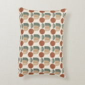 Boho Mid-Century Modern Terracotta & Sage Green アクセントクッション (裏面(縦))