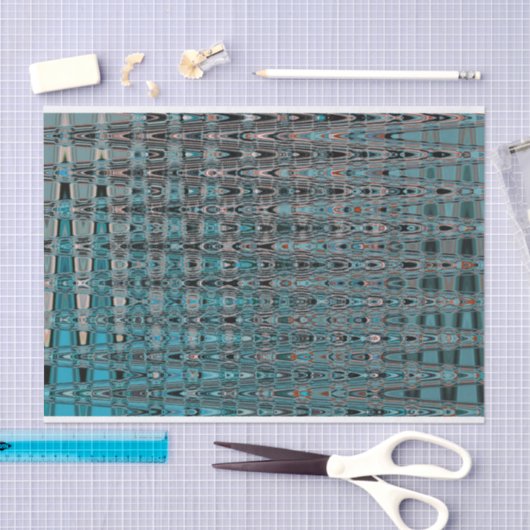 Boho Millefioriのモザイク抽象芸術のターコイズのオレンジ 薄葉紙 (クラフト)