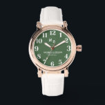 Boho minimal simple Floral Monogram 腕時計<br><div class="desc">Boho minimal simple Floral Monogram Watch – A beautifully designed personalized watch that blends bohemian charm with timeless elegance. Featuring delicate floral accents and a stylish monogram, this watch is perfect for couples celebrating love, weddings, anniversaries, or engagements. Customize it with your names, initials, and a special date to create...</div>