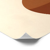 Boho Minimal Vase Botanical Neutral Terracotta ポスター (角)