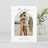 Boho Minimalistの結婚写真サンキューカード 招待状 (スタンド正面)