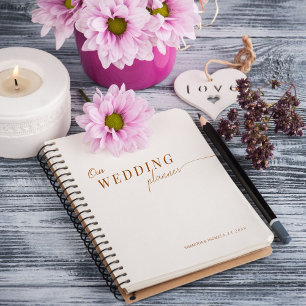 Boho Minimalistエレガント書道スクリプ結婚ト プランナー手帳