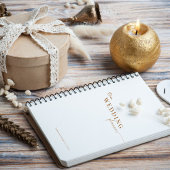 Boho Minimalistエレガント書道スクリプ結婚ト プランナー手帳