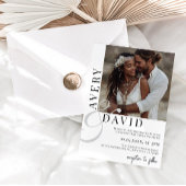 Boho Minimalistモダンの結婚写真アーチ 招待状