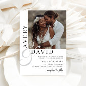 Boho Minimalistモダンの結婚写真アーチ 招待状