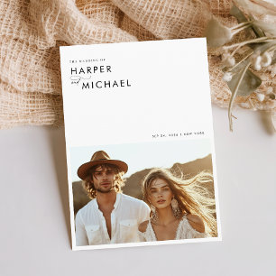 Boho Minimalist写真結婚ズ 招待状