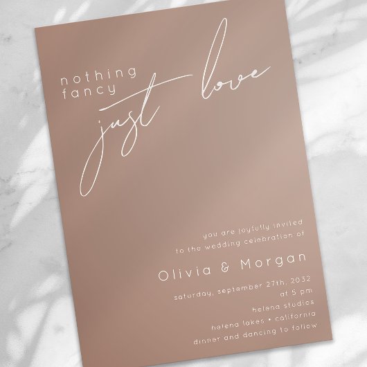 Boho Minimalist書道台本結婚の 招待状