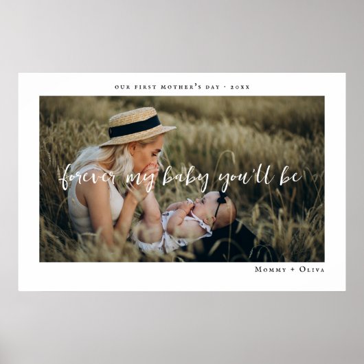 Boho Minimalist 1写真 | First Mother's Day ポスター (正面)