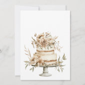 Boho minimalist birthday invitation, brunch invite 招待状 (裏面)