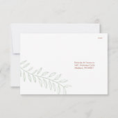 Boho Minimalist Earth Tonesの結婚応答カード 出欠カード (裏面)