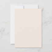 Boho Minimalist Light Beige Modern Simple Wedding 出欠カード (裏面)